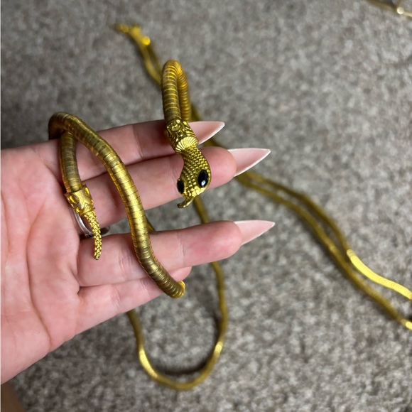 Gold Snake Bracelet/Necklace - Picture 1 of 4